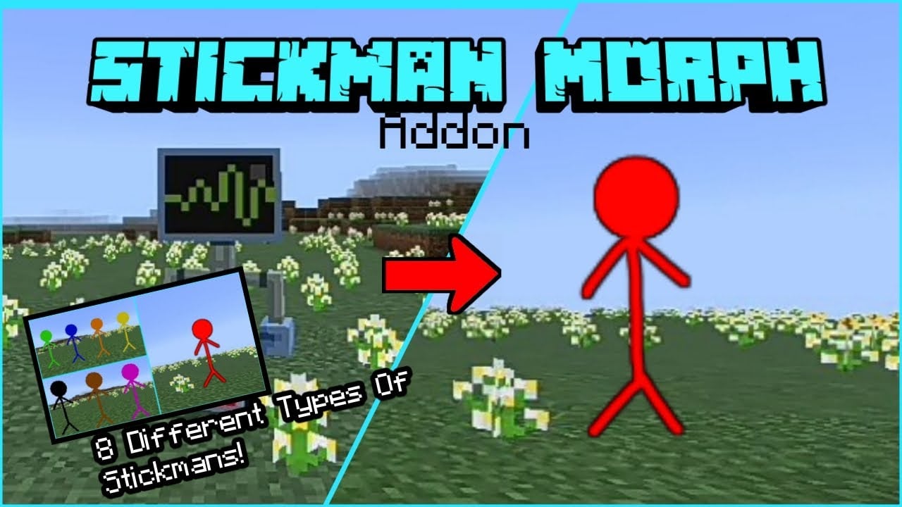 Stickman Morph Addon (26.x, 1.21) – MCPE/Bedrock Mod