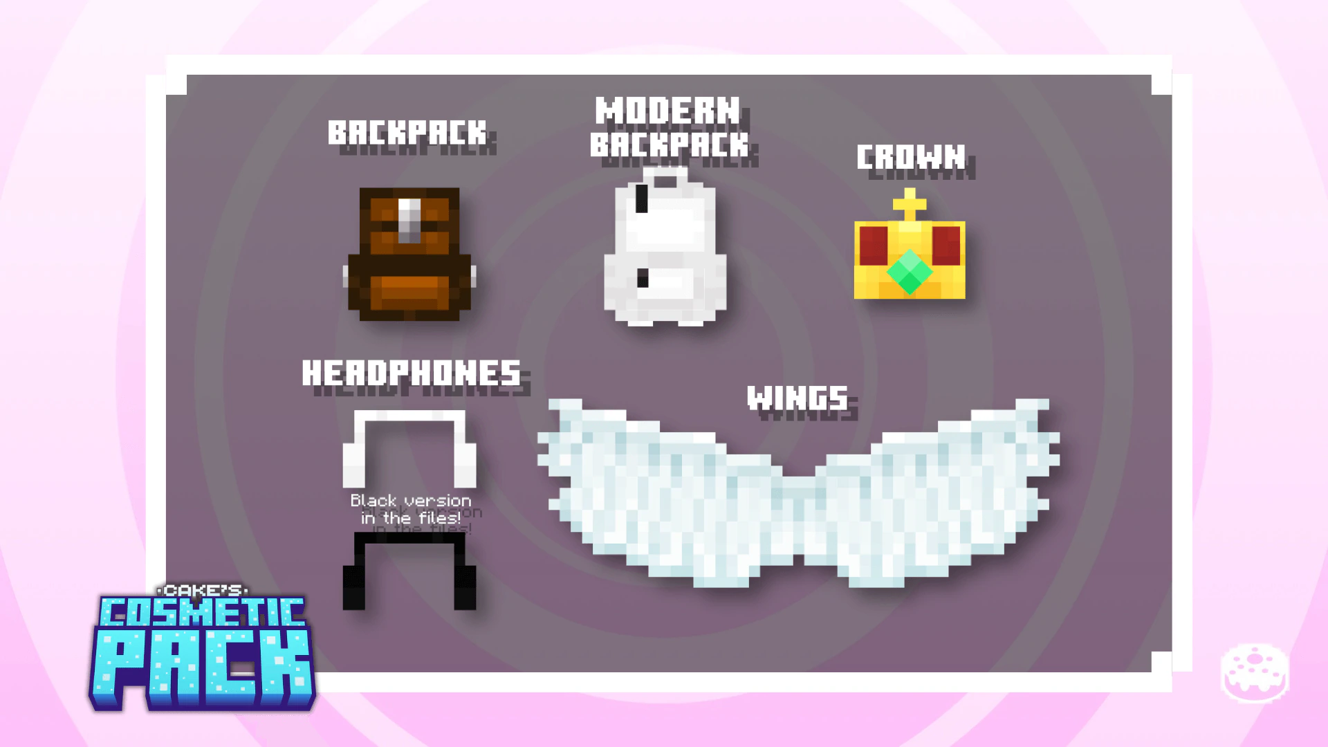 Cake’s Cosmetic Pack Texture Pack (1.21, 1.20) – MCPE/Bedrock — screenshot 1