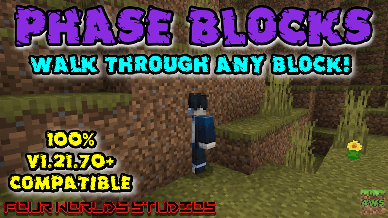 Phase Blocks Addon (26.x, 1.21) – MCPE/Bedrock Mod