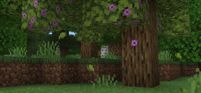 Fused's Falling Leaves Addon (1.21, 1.20) – MCPE/Bedrock Mod — screenshot 1