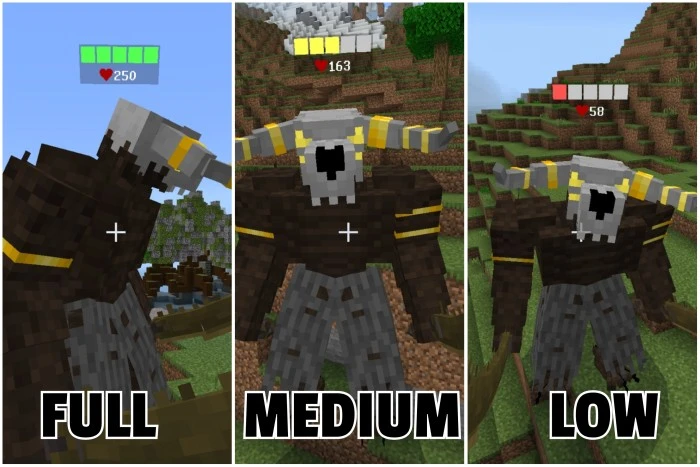 Dynamic Health Bar Addon (26.x, 1.21) – MCPE/Bedrock Mod — screenshot 1