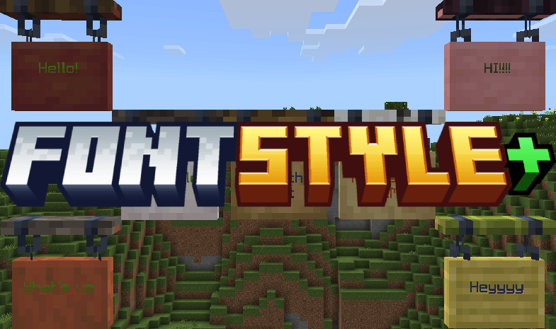 FontStyle Plus Texture Pack (1.21, 1.20) – MCPE/Bedrock