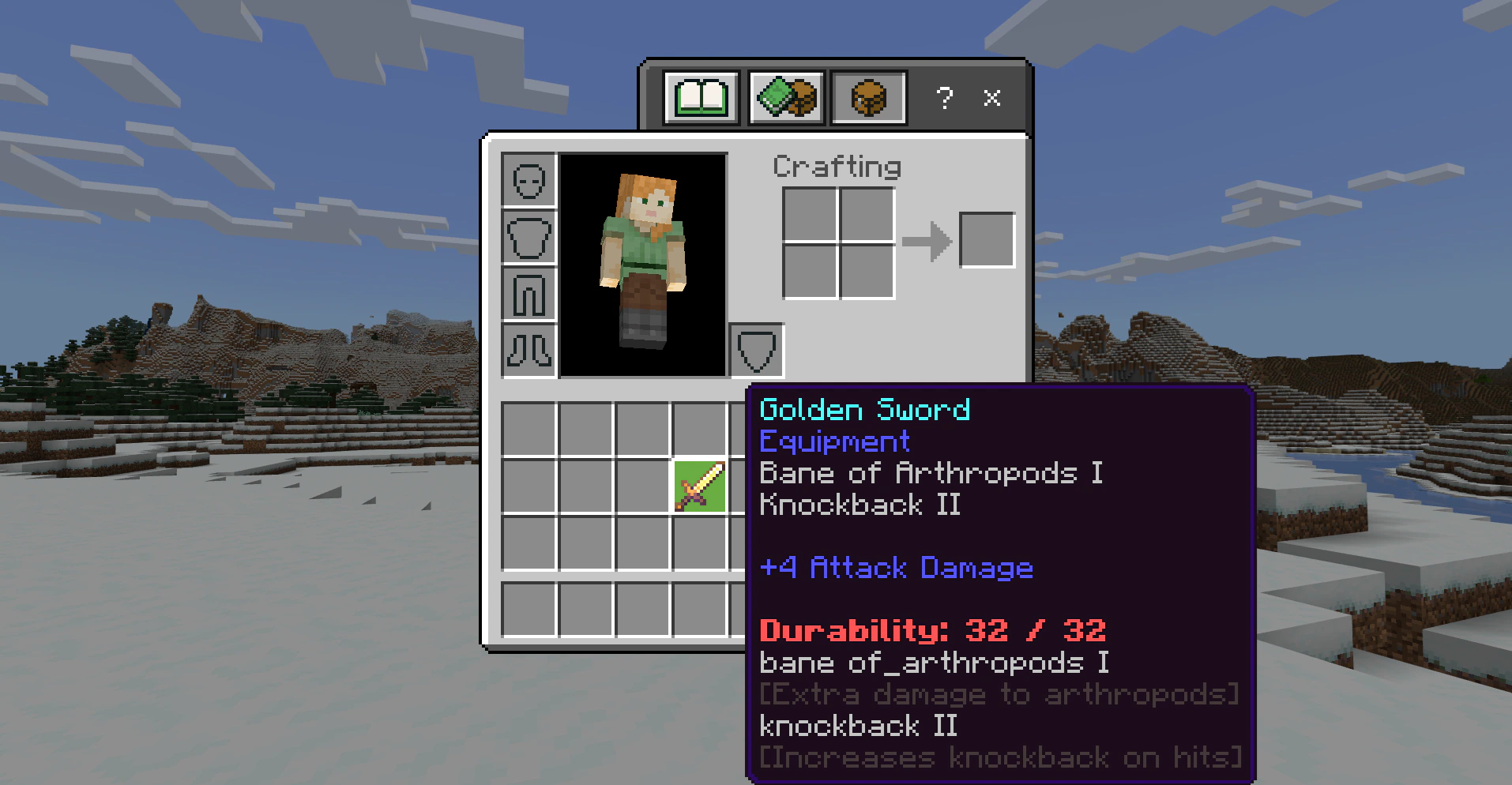 Enchantment Descriptions Addon (26.x, 1.21) – MCPE/Bedrock Mod — screenshot 1