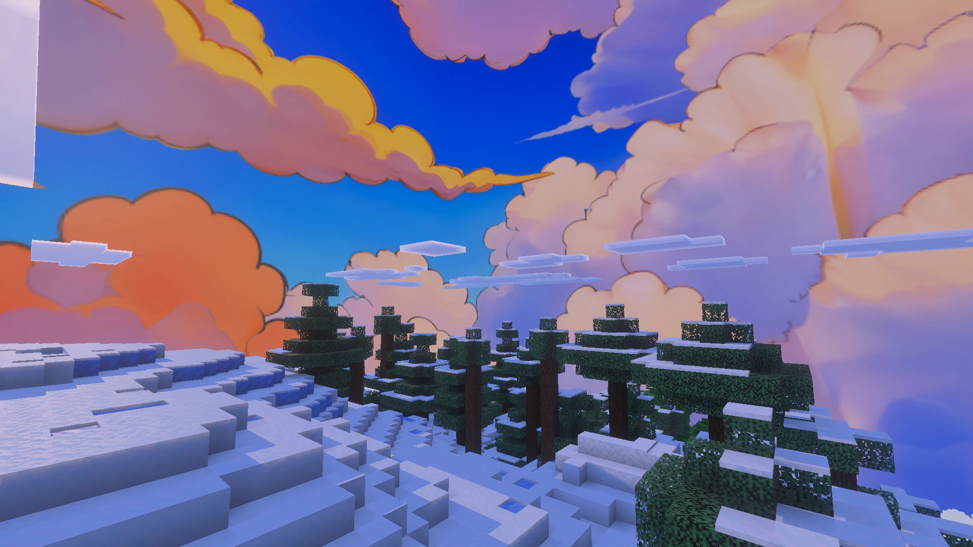 Cartoon Clouds Texture Pack (1.21, 1.20) – MCPE/Bedrock — screenshot 2