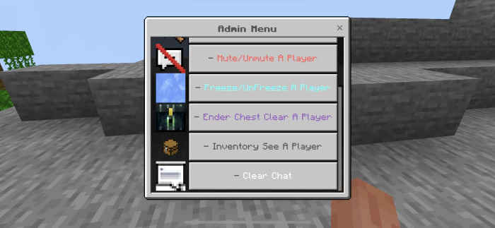 Admin Menu Addon (1.21, 1.20) – MCPE/Bedrock Mod — screenshot 2