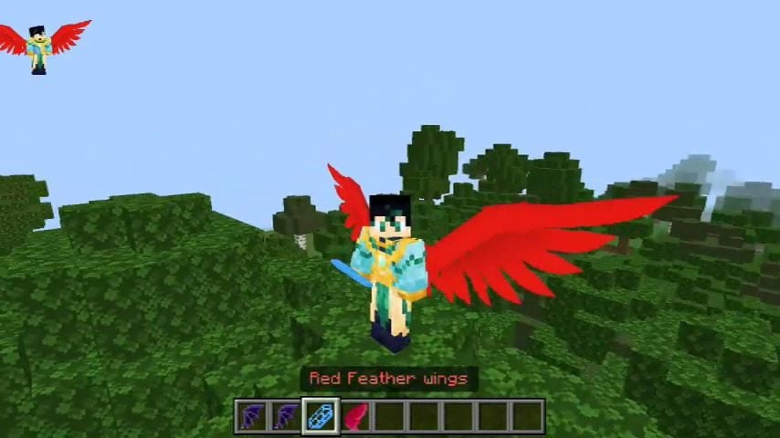 Equippable Wings Addon (1.21, 1.20) – MCPE/Bedrock Mod — screenshot 1