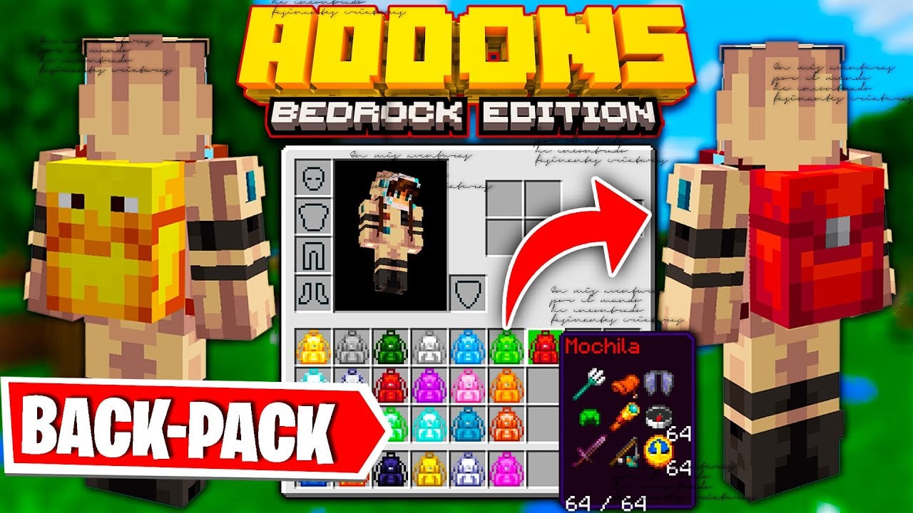 Multi Backpack Addon (26.x, 1.21+) – MCPE/Bedrock Mod