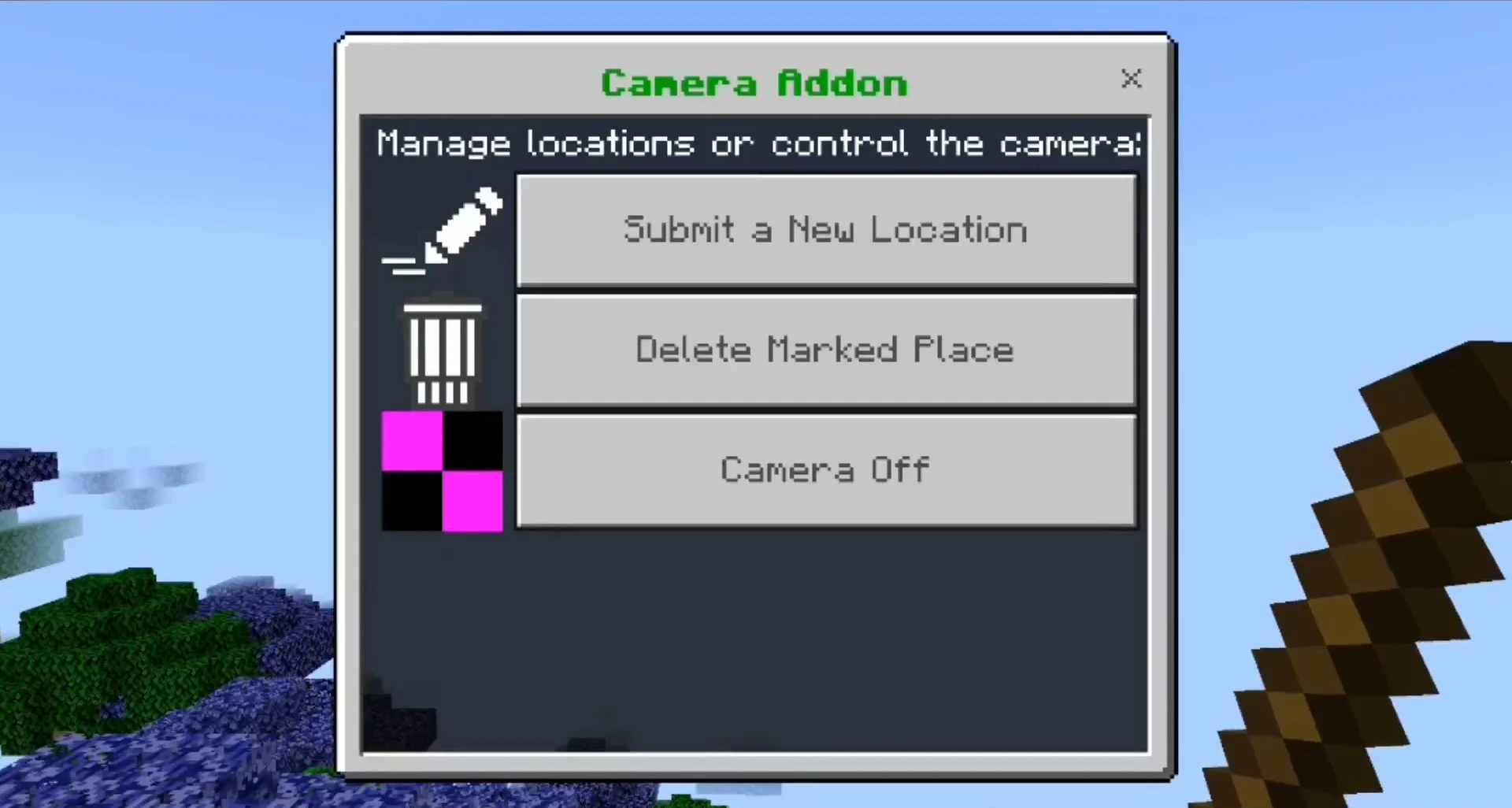Security Camera Addon (26.x, 1.21) – MCPE/Bedrock Mod — screenshot 1