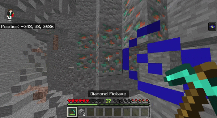Definitive Ore Miner Addon (1.21, 1.20) – MCPE/Bedrock Mod — screenshot 1
