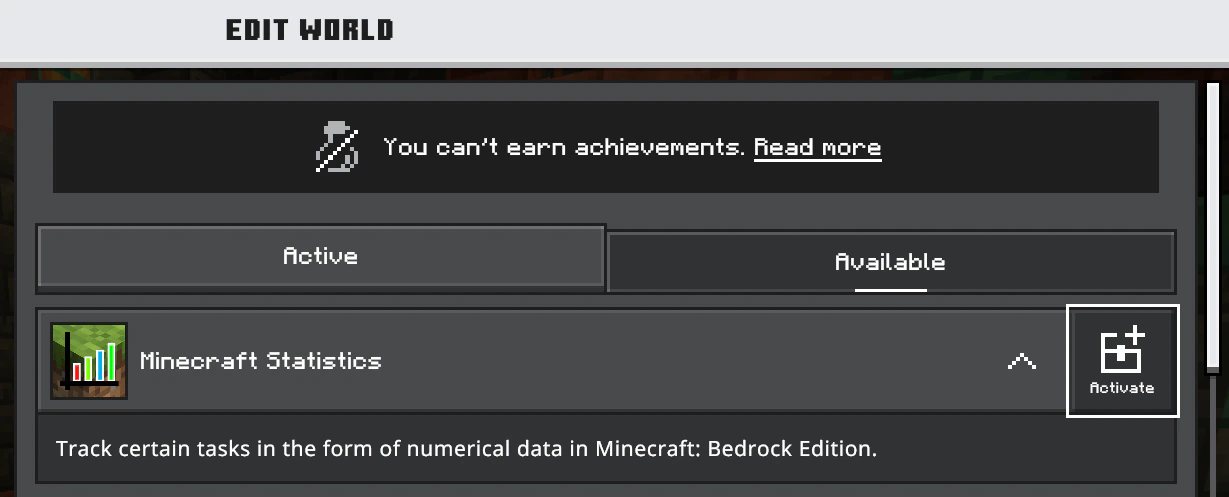 Minecraft Statistics Addon (26.x, 1.21) – MCPE/Bedrock Mod — screenshot 5