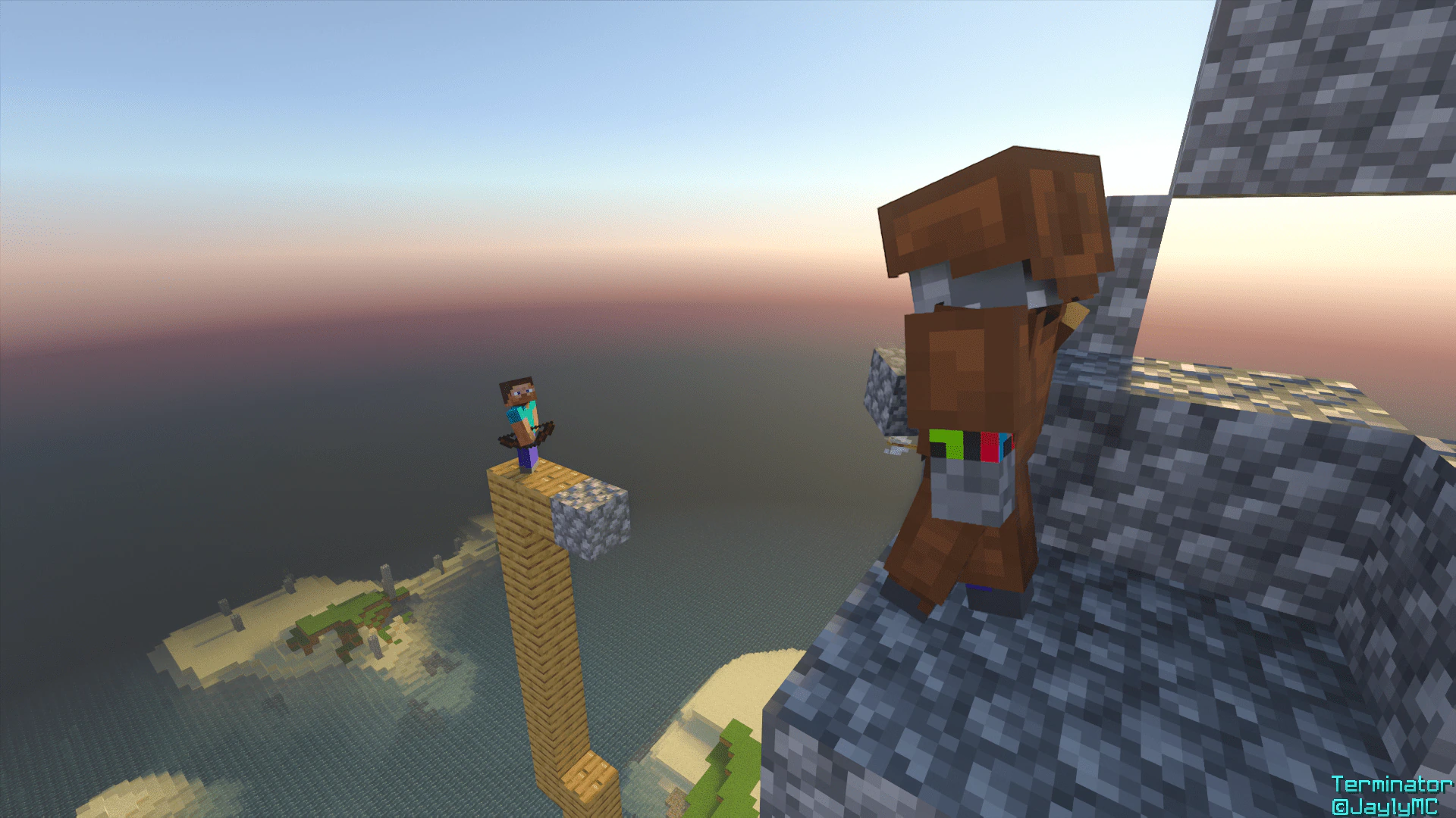 Terminator Addon (1.21, 1.20) – MCPE/Bedrock Hunter Bot Mod — screenshot 1