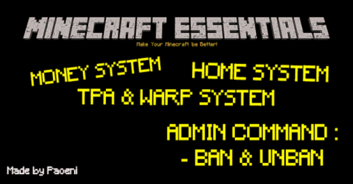 Minecraft Essentials Addon (26.x, 1.21) – MCPE/Bedrock Mod