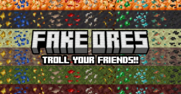 Fake Ores Addon (1.21, 1.20) – MCPE/Bedrock Mod