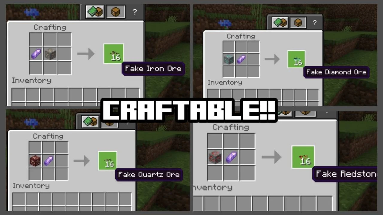 Fake Ores Addon (1.21, 1.20) – MCPE/Bedrock Mod — screenshot 3
