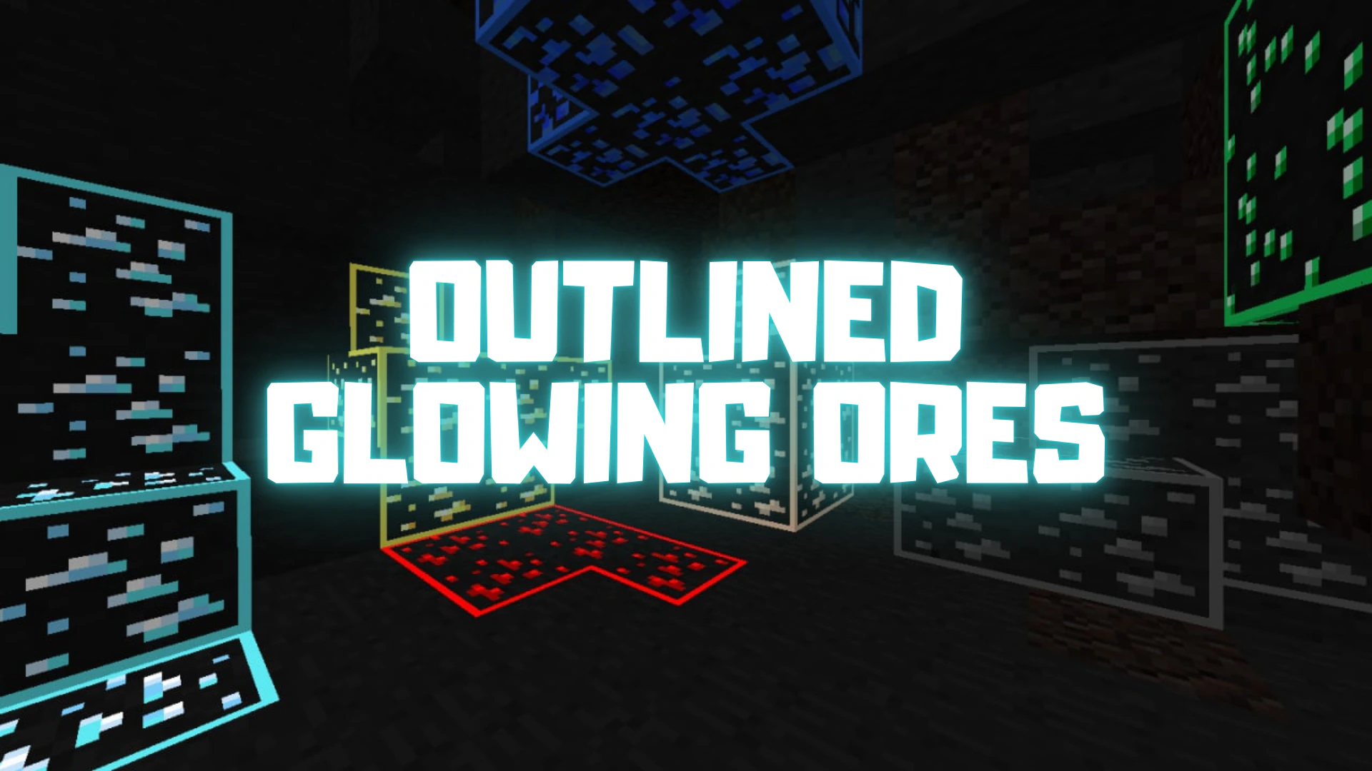 Outlined Glowing Ores Texture Pack (26.x, 1.21) – MCPE/Bedrock
