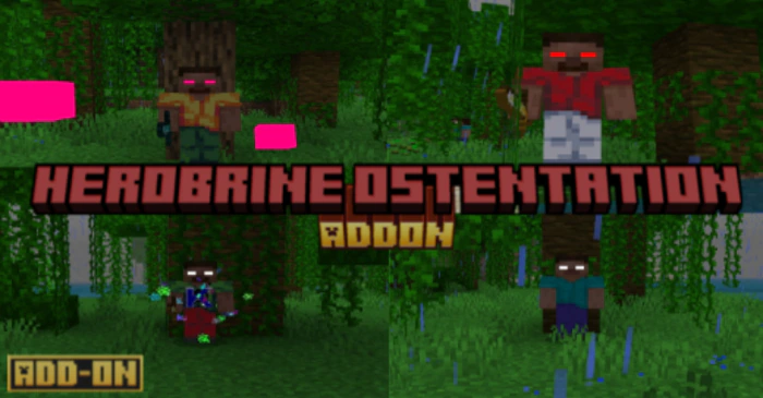 Herobrine Ostentation Addon (1.20) – MCPE/Bedrock Mod