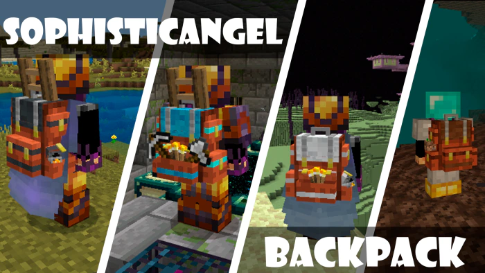 Sophisticangel Backpack Addon (26.x, 1.21) – MCPE/Bedrock Mod — screenshot 1