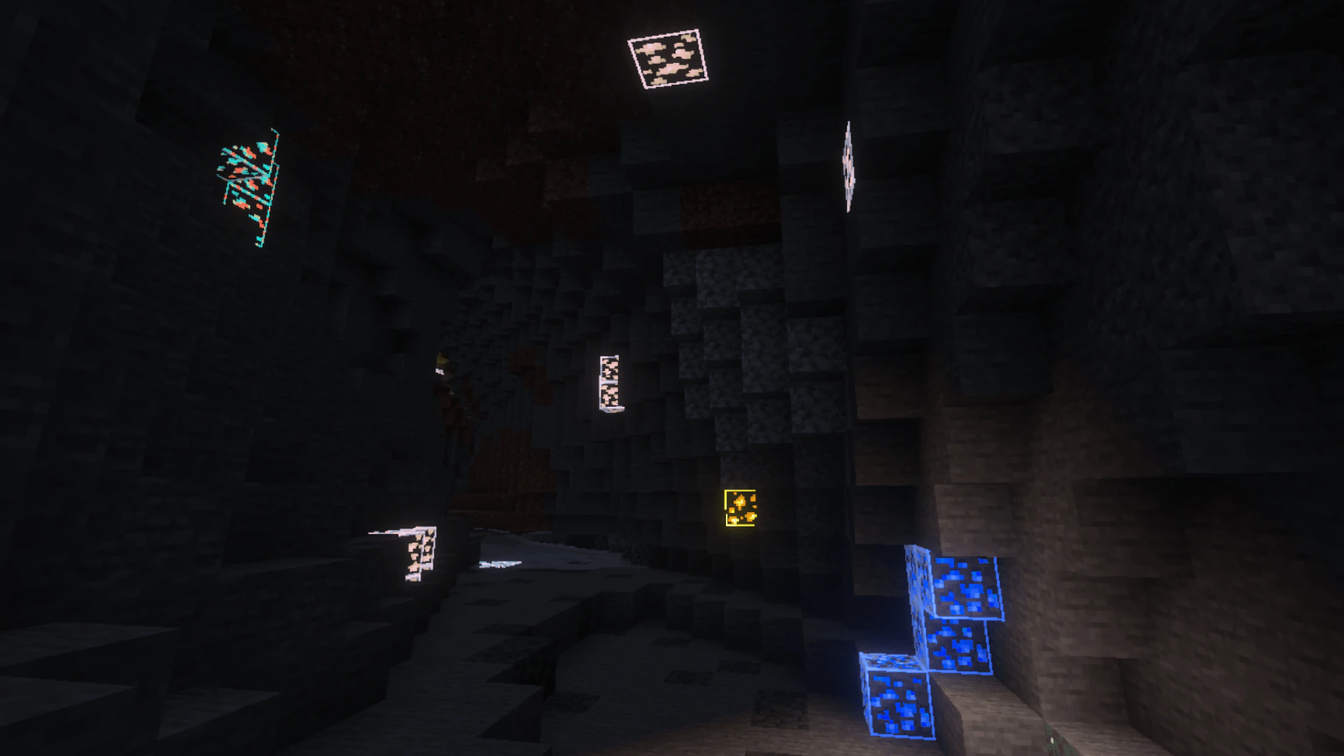 Outlined Glowing Ores Texture Pack (26.x, 1.21) – MCPE/Bedrock — screenshot 3
