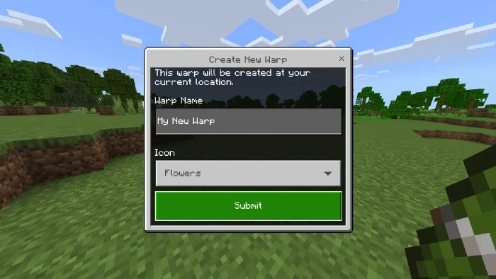 Location Warps Addon (26.x, 1.21) – Bedrock Essential Mod — screenshot 2