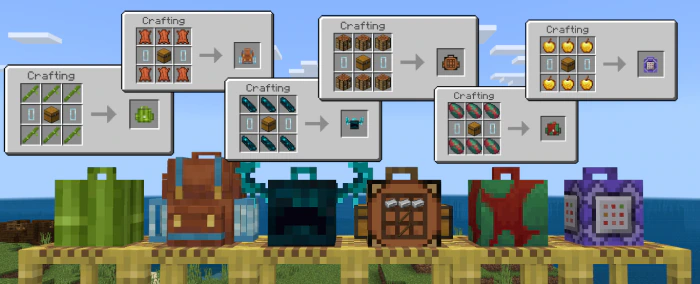 Underrated Backpacks Addon (1.21, 1.20) – MCPE/Bedrock Mod — screenshot 2