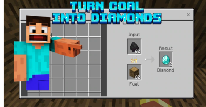 TrollCraft Addon (1.21, 1.20) – Turn Coal Into Diamonds