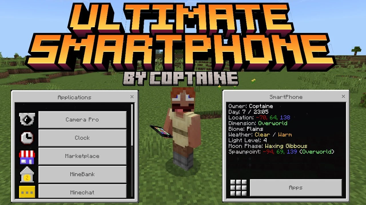 Ultimate Smartphone Addon (26.x, 1.21) – MCPE/Bedrock Mod