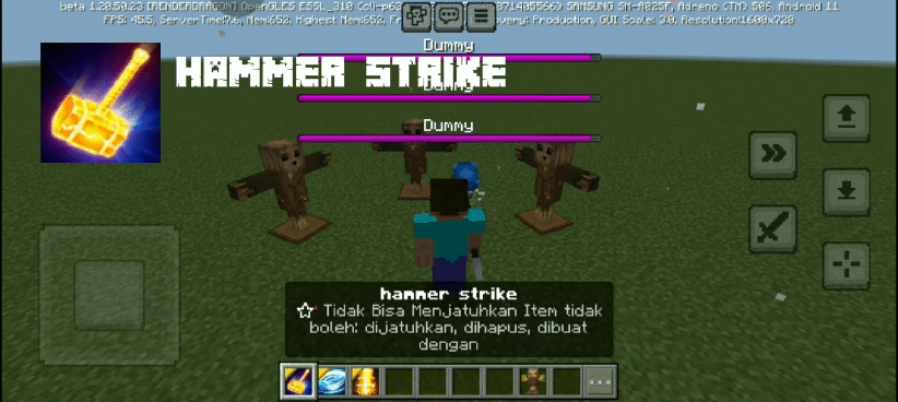 Earthquake Hammer Addon (26.x, 1.21) – MCPE/Bedrock Mod — screenshot 2