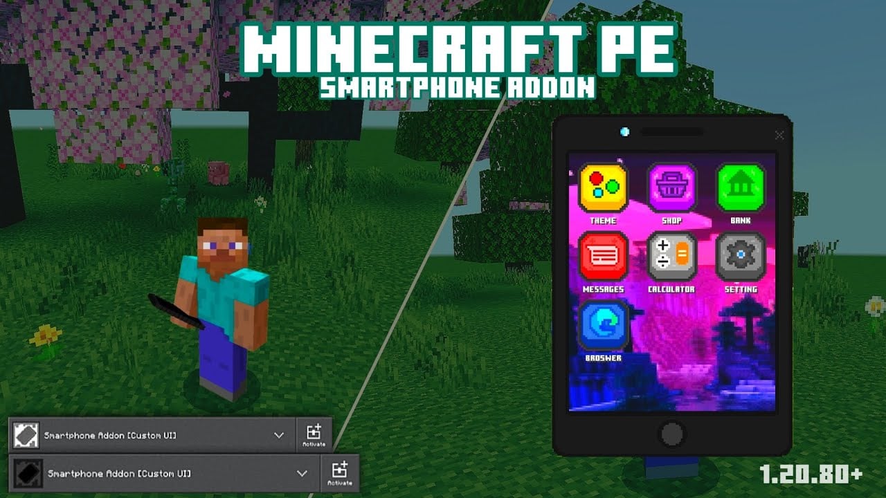 Working Smartphone Addon (1.21, 1.20) – MCPE/Bedrock Mod