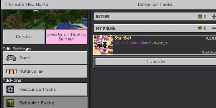 Star Bot Addon (1.26+) – MCPE/Bedrock Mod — screenshot 2