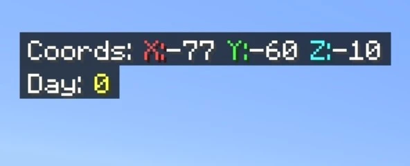 Better Visible Coords & Day Texture Pack (26.x, 1.21) – MCPE/Bedrock — screenshot 1