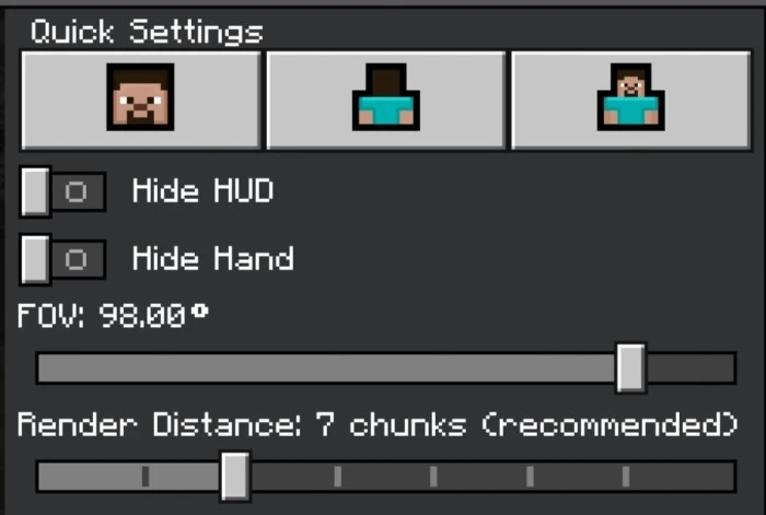 Quick Settings Pack (26.x, 1.21) – MCPE/Bedrock — screenshot 1