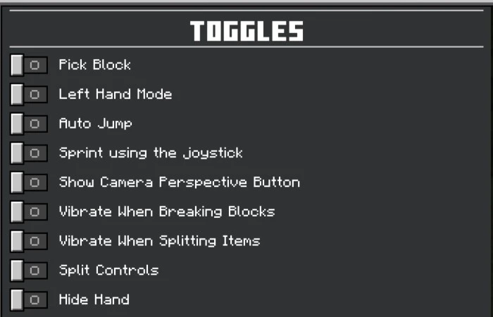 Quick Settings Pack (26.x, 1.21) – MCPE/Bedrock — screenshot 3