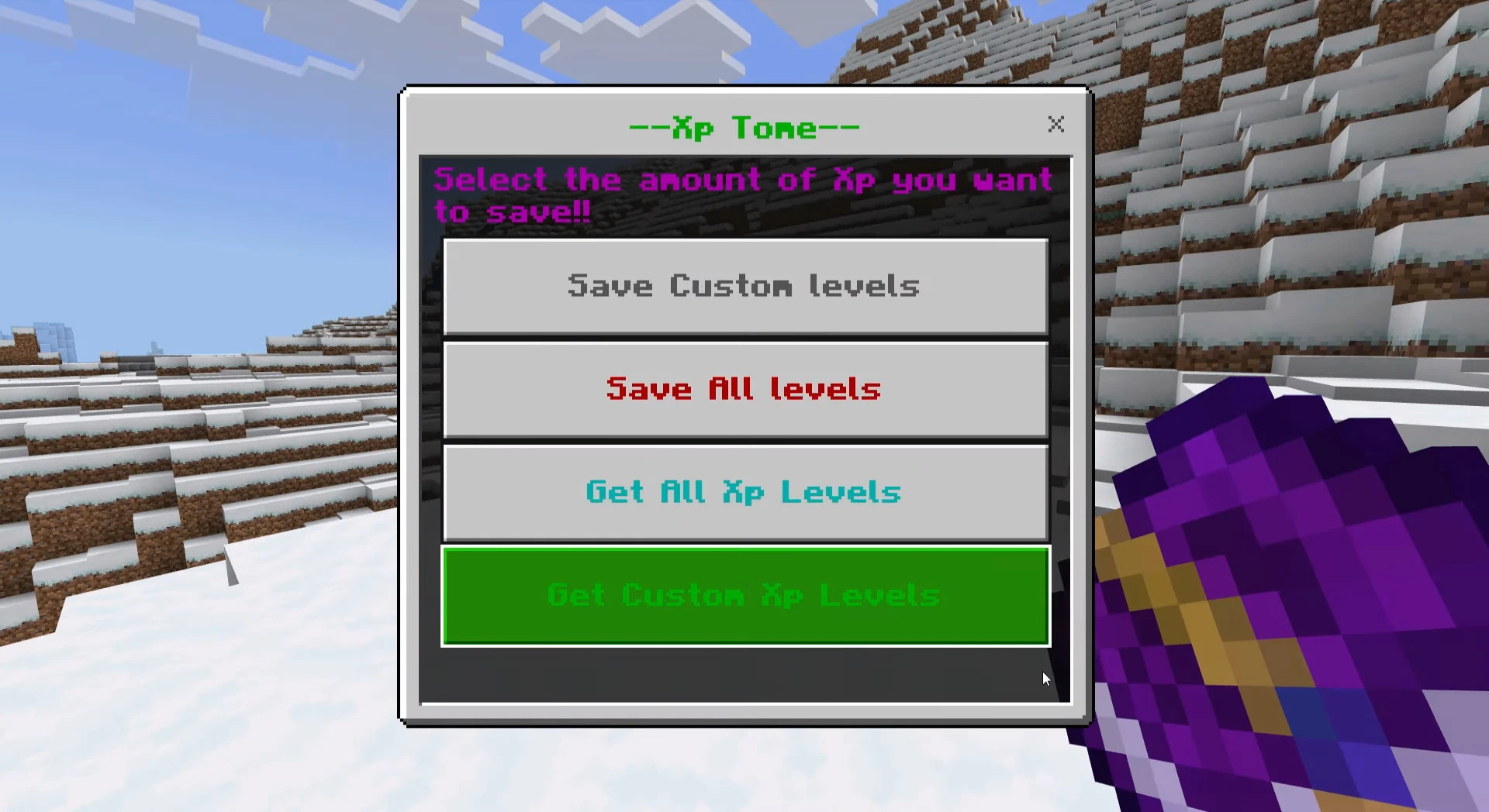 XP Tome Addon (1.21, 1.20) – MCPE/Bedrock Mod — screenshot 1