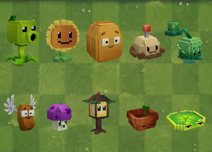 Gero's Plants VS Zombies Addon (1.21, 1.20) – MCPE/Bedrock Mod — screenshot 1