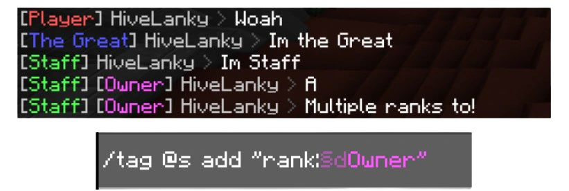 Fade Chat Ranks Addon (26.x, 1.21) – MCPE/Bedrock Mod — screenshot 1