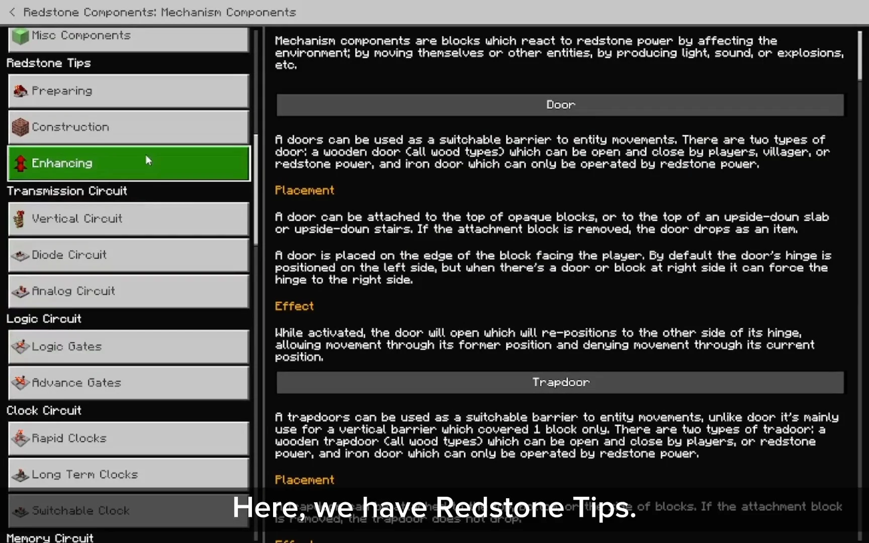 Redstone Guide Addon (26.x, 1.21) – MCPE/Bedrock Mod — screenshot 4
