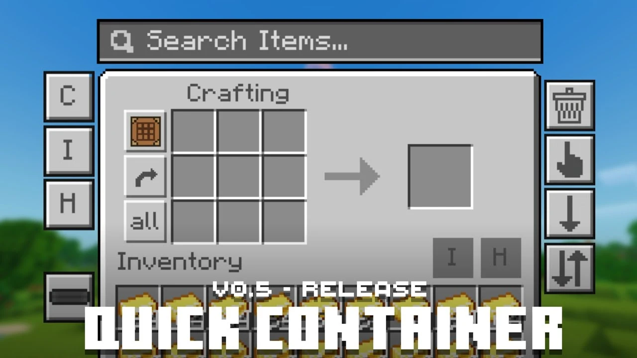 Quick Container Texture Pack (26.x, 1.21) – MCPE/Bedrock