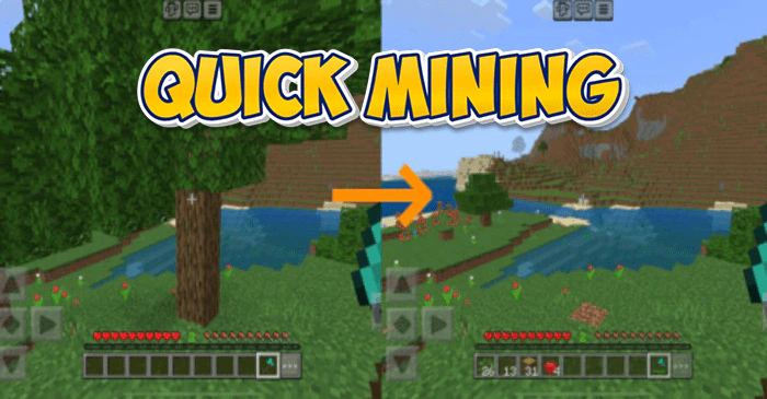 Quick Mining Addon (1.21, 1.20) – MCPE/Bedrock Mod