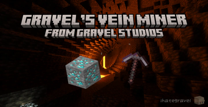 Gravel's Vein Miner Addon (1.21, 1.20) – MCPE/Bedrock Mod