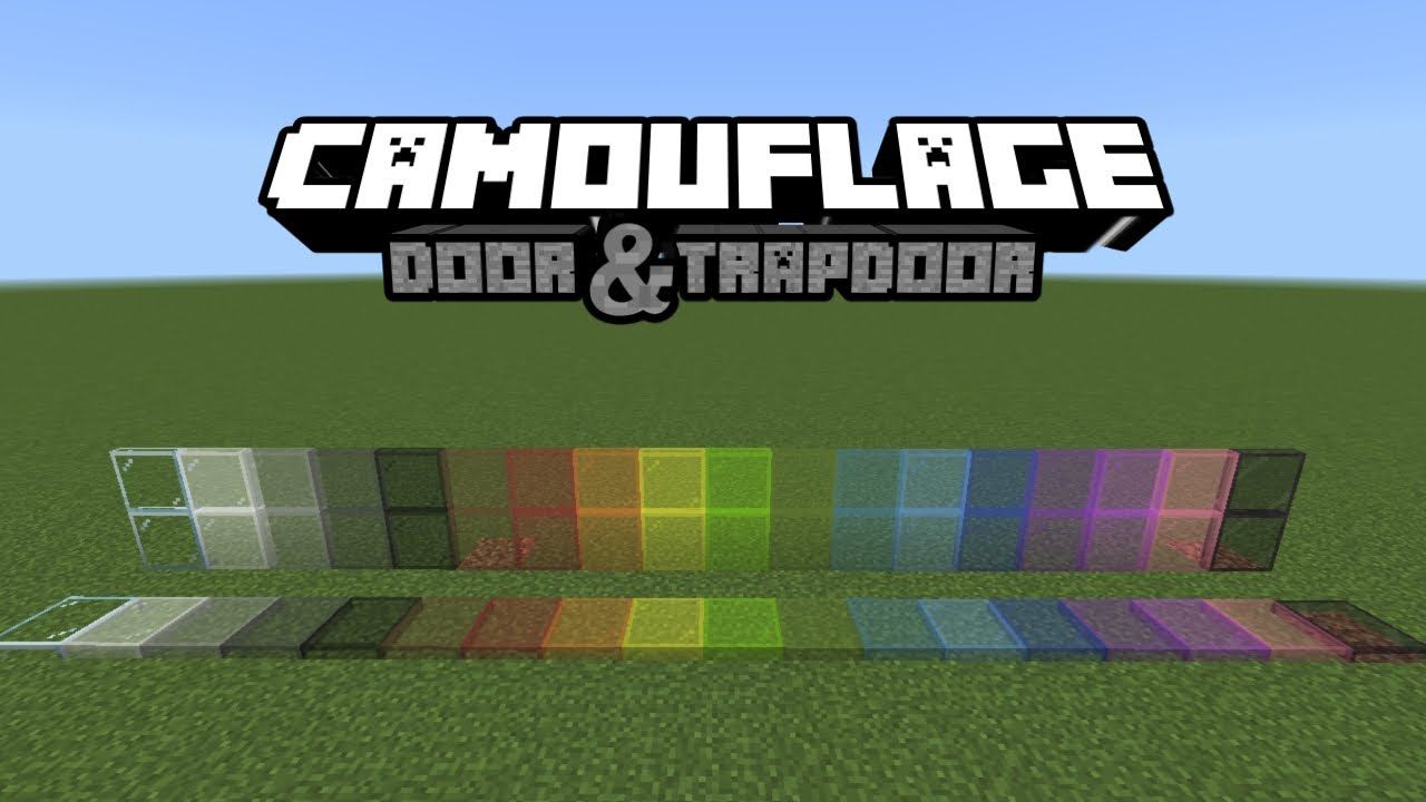 Camouflage Door & Trapdoor Addon (1.21, 1.20) – MCPE/Bedrock Mod