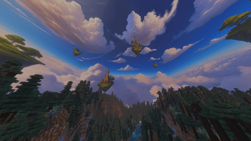 Sky Islands Texture Pack (26.x, 1.21) – MCPE/Bedrock Custom Sky — screenshot 4