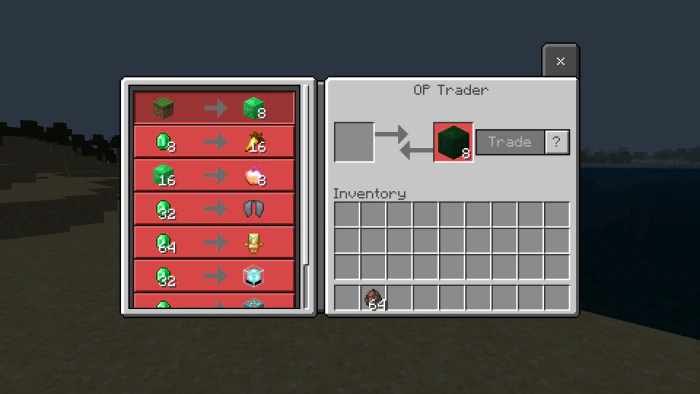 OP Trader Addon (1.20) – MCPE/Bedrock Mod — screenshot 3