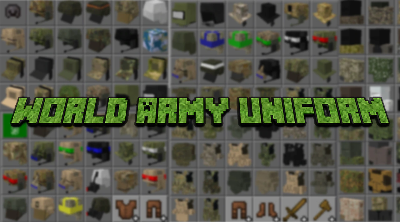World Army Uniform Addon (1.20) – MCPE/Bedrock Mod