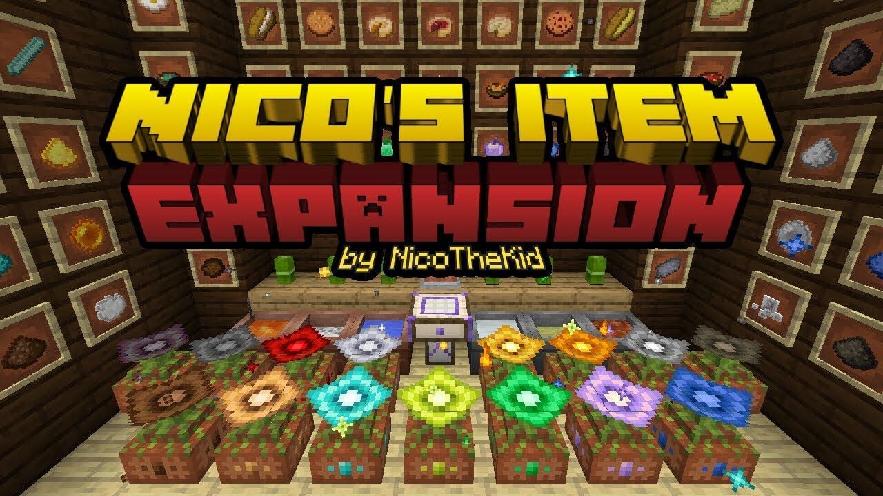 Nico's Item Expansion Addon (1.20, 1.19) – MCPE/Bedrock Mod