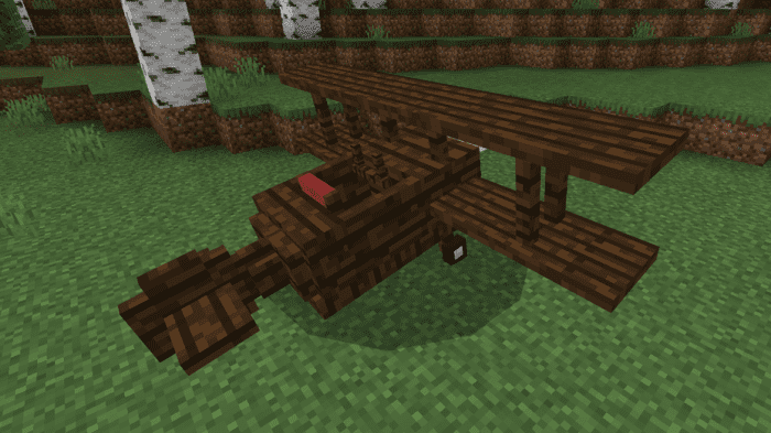 Wooden Plane Addon (1.20, 1.19) – MCPE/Bedrock Mod — screenshot 4