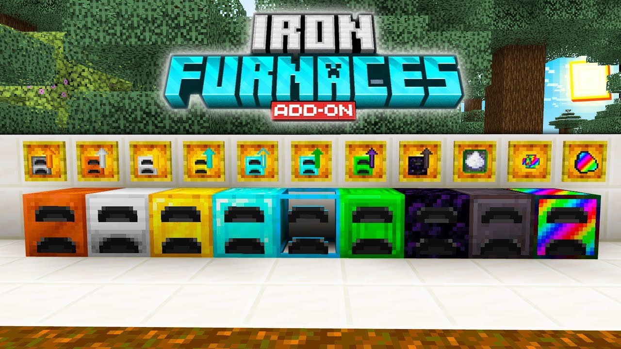 Iron Furnaces Addon (1.20) – MCPE/Bedrock Mod
