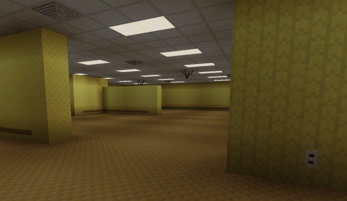 The Backrooms Addon (1.20) – MCPE/Bedrock Mod — screenshot 2