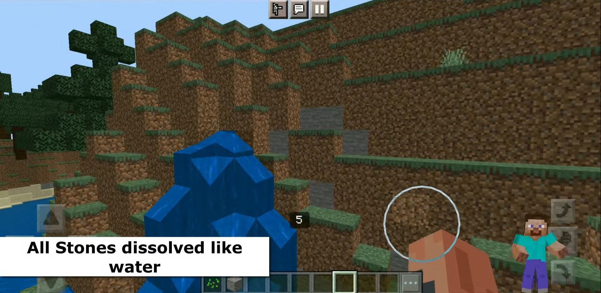 All Stone is Water Addon (1.20) – MCPE/Bedrock Mod — screenshot 6