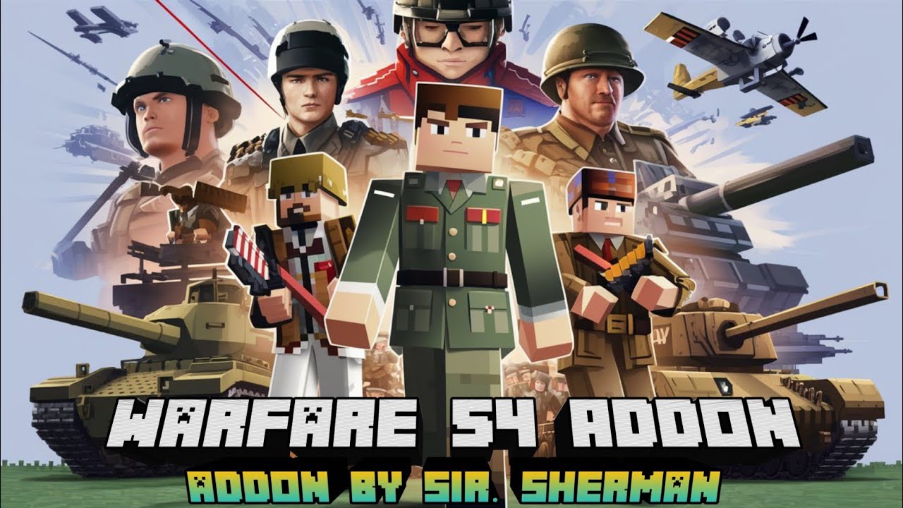 Warfare 54 Addon (1.19) – MCPE/Bedrock World War II Mod