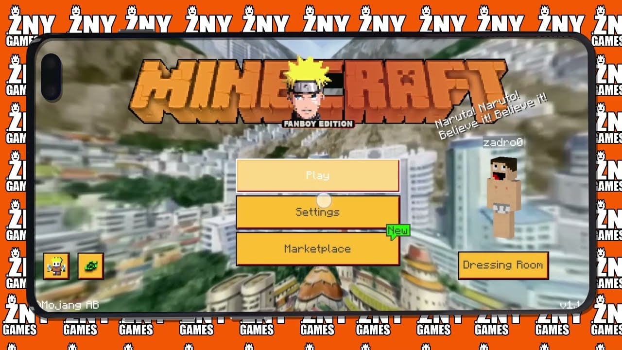 Naruto Fanboy Edition Texture Pack (1.21, 1.20) – MCPE/Bedrock — screenshot 1